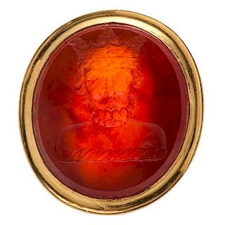 Carnelian Intaglio Ring Depicting the Earl of Lindsey 