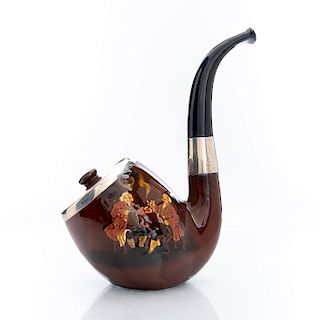 ROYAL DOULTON KINGSWARE NOVELTY SMOKING PIPE WITH LID