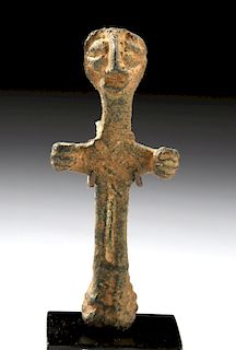 Anatolian Syro Hittite Copper Standing Idol Figure