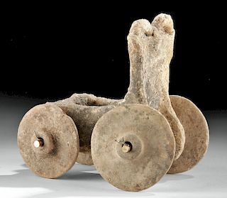 Rare Syro-Hittite Terracotta Votive Chariot w/ TL