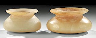 Fine Pair of Bactrian Alabaster Jars