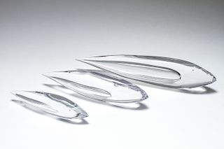 Kosta Boda Whale Form Art Glass Sculptures, 3
