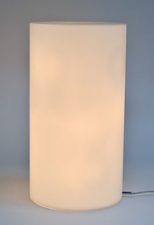 Paul Mayen Acrylic White Cylinder Table Lamp