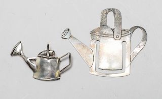 Tiffany & Co. Silver Teapot Bookmark & GMFW Brooch