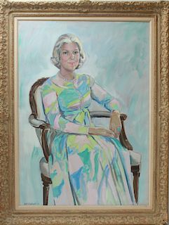 Sybil Goldsmith "Portrait of a Seated Woman" Oil