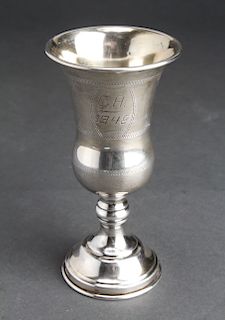 Judaica Silver Kiddush Cup w Star of David