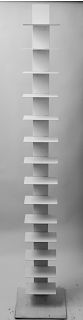White Metal Slat Etagere with 14 Shelves