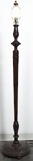 An American Mahogany Floor Lamp, Height overall 69 inches.