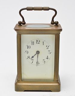 French Carriage Clock with Brass Case
