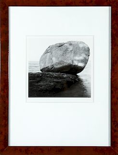 "Rock and Ocean" Black & White Photographic Print