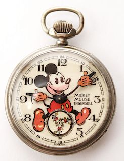 Mickey Mouse Ingersoll Vintage Pocket Watch