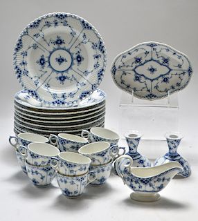 Royal Copenhagen Full Lace Porcelain Dishes 28 Pcs