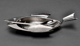 Piazza Effepi Stainless Steel Fish Dish & Spoon