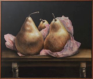 Steve Toomey "Still Life with Pears" Oil on Canvas