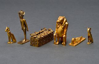 Gold-Tone Small Museum Sculptures Group of 6