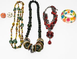 Costume Beaded Necklaces Bangle & Rings, 6