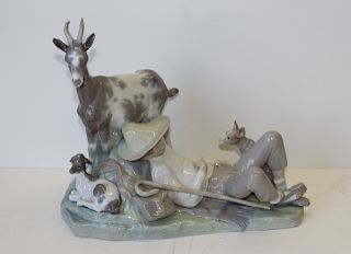Lladro. "Goat Header" Rare Porcelain Figure