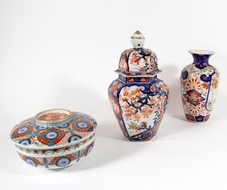 Grouping of 3 Pieces of Japanese Imari.