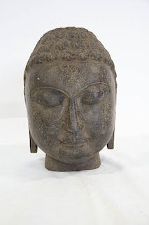 A Northern Qi Limestone Head of Buddha.