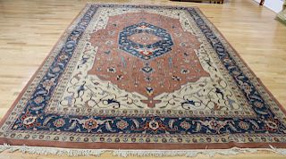 Large Vintage And Finely Hand Woven Carpet