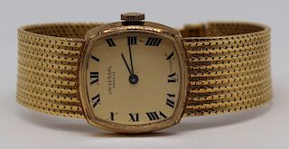 JEWELRY. Ladies Universal Geneve 18kt Gold Watch.