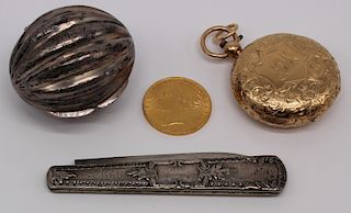 JEWELRY. English Gold and Silver Objets D'Art.