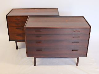 MIDCENTURY. Pair Of Rosewood 4 Drawer Chests.