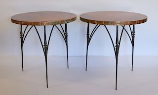 Pair of Modern Cooper End Tables.