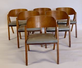 MIDCENTURY. Set Of 6 Compass Chairs By Alan Gould.