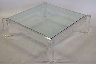 Vintage Acrylic and Glass Coffee Table