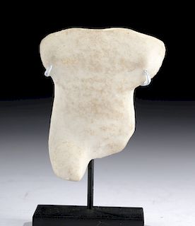 Greek Cycladic Marble Idol Torso - Spedos