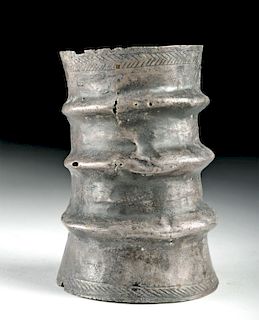 Mycenaean Stamped Silver Arm Cuff - 71.6 g