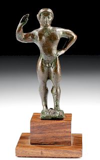 Etruscan Bronze Kouros w/ Dramatic Pose
