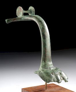 Published Greek Bronze Handle w/ Lion - ex Christie's