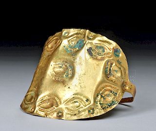 Ancient Scythian 18K Gold Bracelet w/Eye Motifs, 18.8 g
