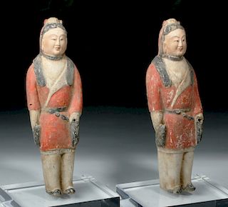 Pair of China Six Dynasties Ceramic Soldiers w/ TL Cert