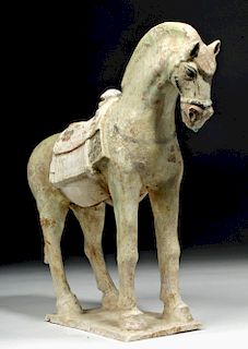 Rare Chinese Sui Dynasty Glazed Pottery Horse