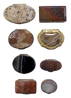 Eight Agate Boxes