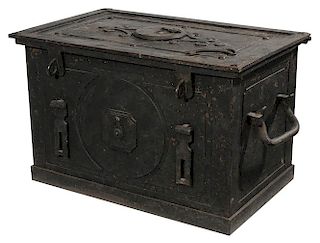Antique Iron Clad Strong Box