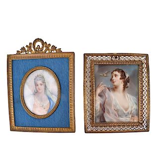 Two (2) Antique Ivory Miniatures