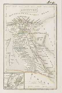 Vaugondy, Robert de / De L'Isle, Guillaume. Carte de l'Egypte / Theatrum Historivum / Aegypten. Mpas grabados, 1779/80... Pzas: 3.