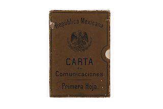 Glümer, Bodo von. Carta de Comunicaciones de los Estados Unidos Mexicanos. Primera Hoja. México, 1896. Mapa entelado, 138 x 241 cm.