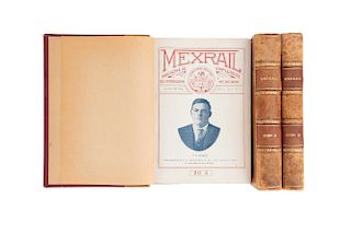 Castillo, Edmundo (Editor). Mexrail. Magazine de Empleados del Ferrocarril Mexicano. México, 1924-1926. Números 1-24. En tres volumenes