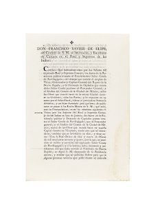 Elípe, Francisco Xavier de. Sentencia Favorable del Consejo de su Majestad al Conde de Revillagigedo. Madrid, 1802.