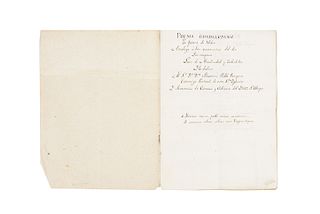 Mendizábal y Zubialdea, Luis de. Poema Guadalupano en Forma de Idilio... México, ca. 1811. Manuscrito.