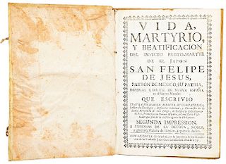 Medina, Balthasar de. Vida, Martyrio y Beatificación del Invicto Proto-Martyr de el Japón San Felipe de Jesus. Madrid, 1751.