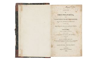 Río, Andrés del. Elementos de Orictognosia ó del Conocimiento de los Fósiles. Filadelfia: 1832. 24 láminas.