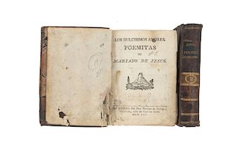 Mariano de Jesús. Los Dulcisimo Amores. Poemitas. México: Por Don Juan de Zúñiga y Ontiveros, 1802. Piezas: 2.