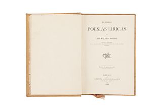 Roa Bárcena, José María. Últimas Poesías Líricas. México: Imprenta de Ignacio Escalante, 1888. Edición de 150 ejemplares.