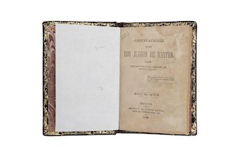 Observaciones Sobre los Juegos de Naypes. O sea Reflexiones para Después de Haber Perdido. México: Imp. de Vicente Segura, 1853.